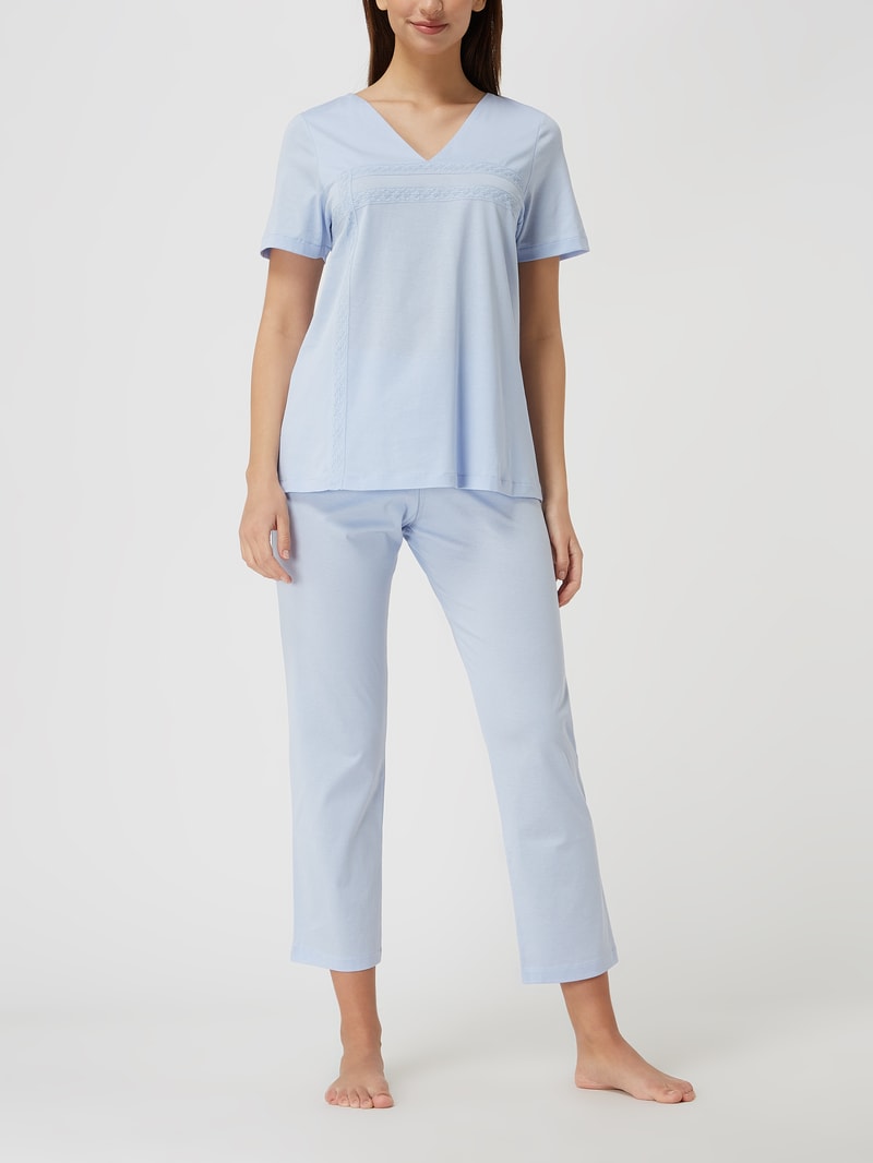 Pyjama aus Baumwolle Modell 'Fiora' in bleu