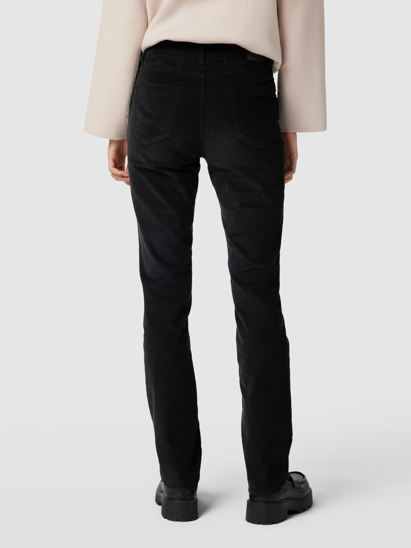 Cordhose mit Eingrifftaschen in schwarz