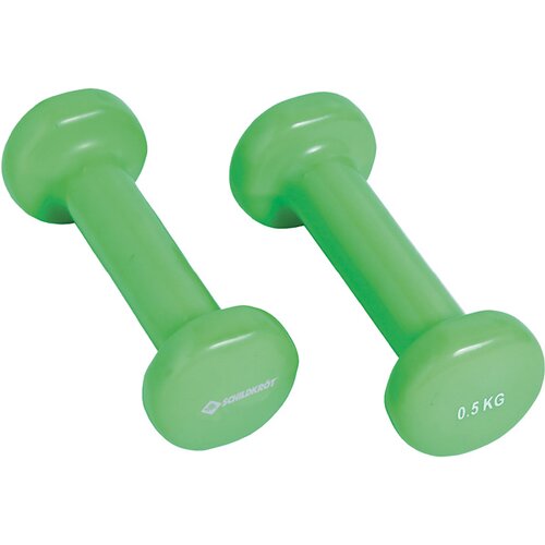 SCHILDKRÖT VINYL HANTEL SET, 2X 0,5KG (GREEN), IN 4C-BOX, M-2022