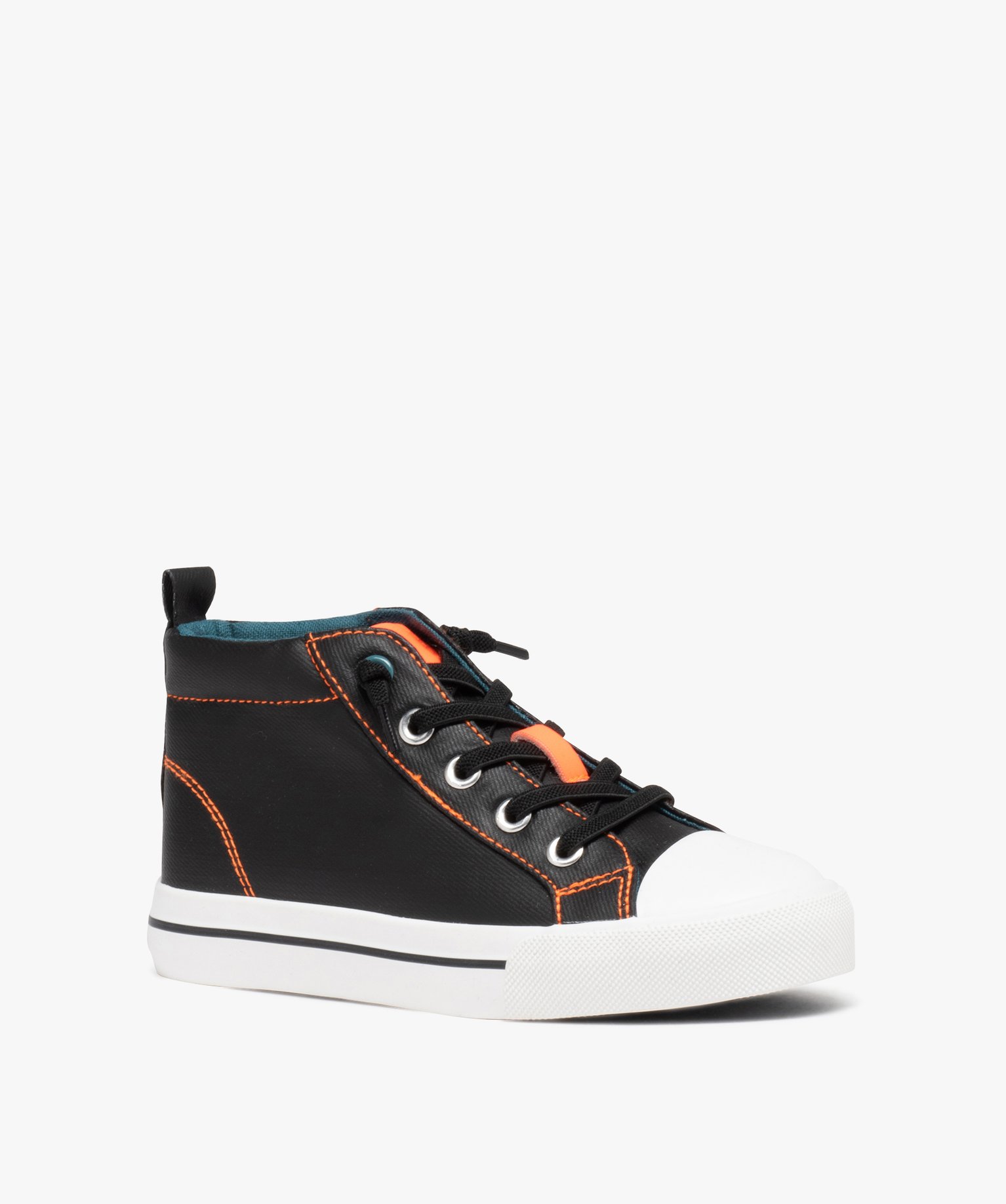 Baskets Garçon mid-cut déperlantes noir | GEMO