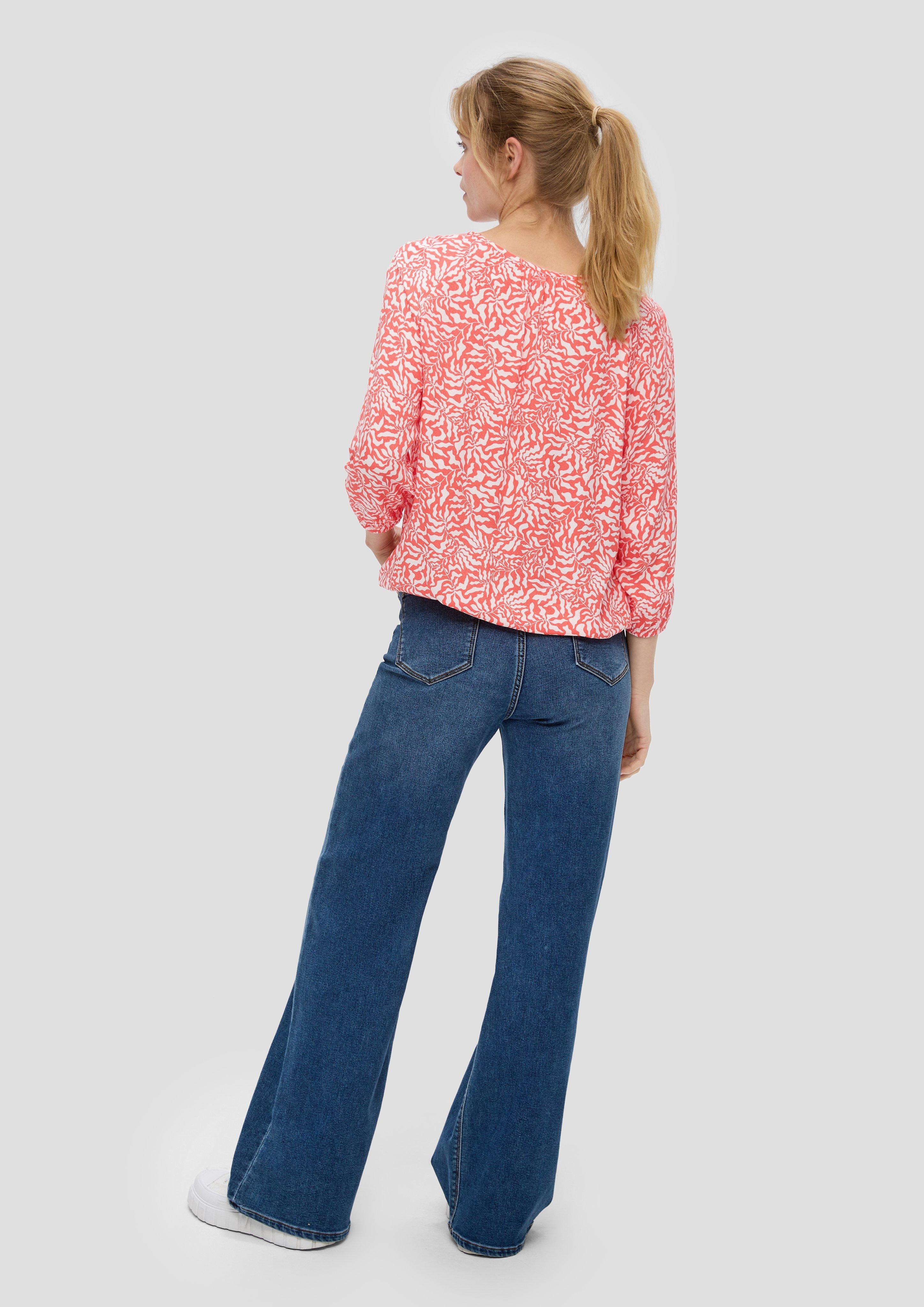 Jacquard-Bluse aus reiner Viskose  2145166-25B1