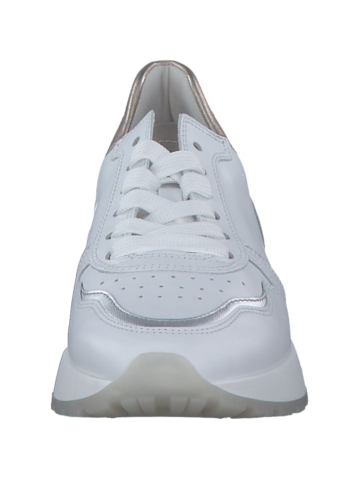 Gabor Fashion Schnürschuhe in weiss/silber/puder günstig kaufen