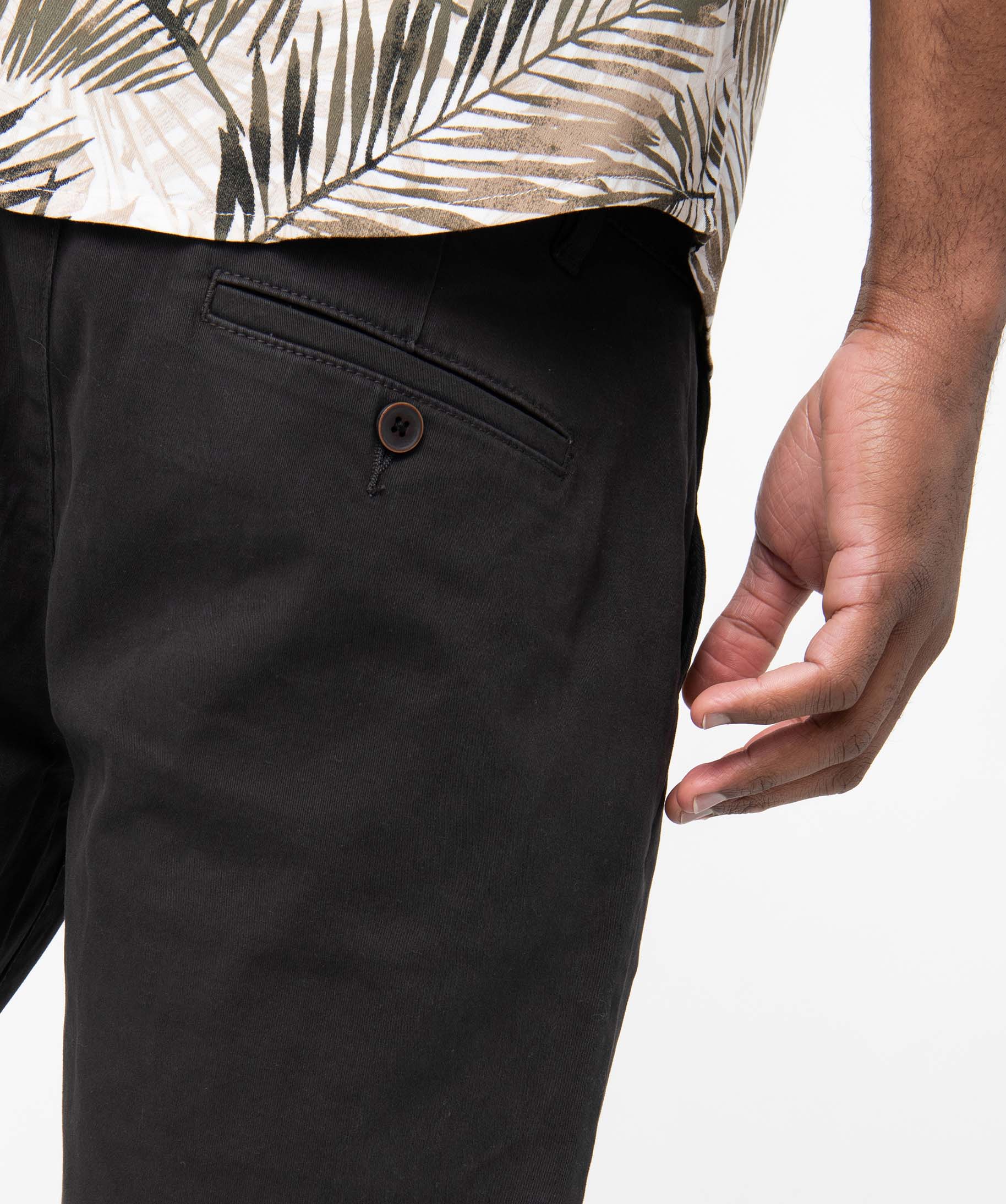 Bermuda homme en toile extensible 5 poches coupe chino gris fonce | GEMO