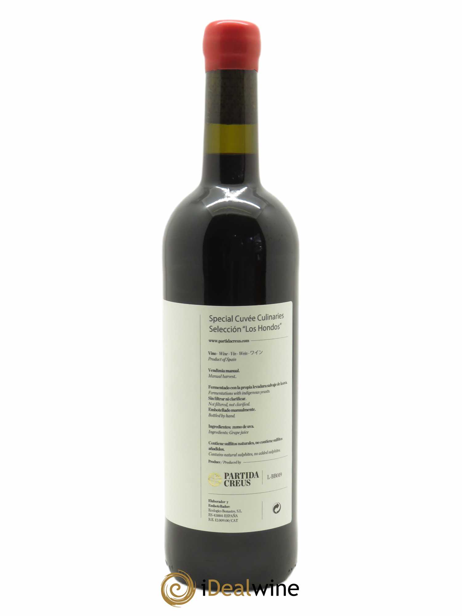 Vino di Espana BB - Hondos Partida Creus  2019 - Lot de 1 Bouteille