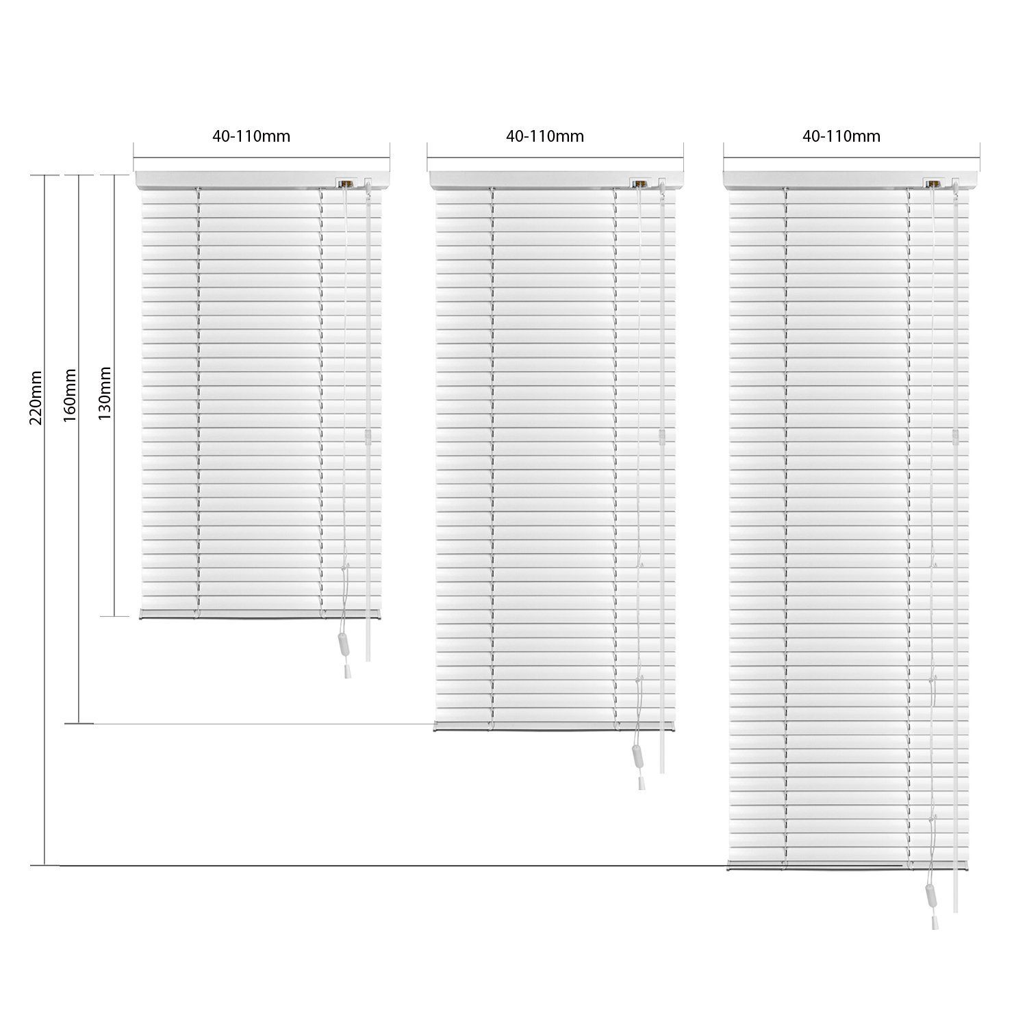 Jalousie Alu minium 25mm mit Bohren Fenster Rollo Montage Venetian Blind, euroharry