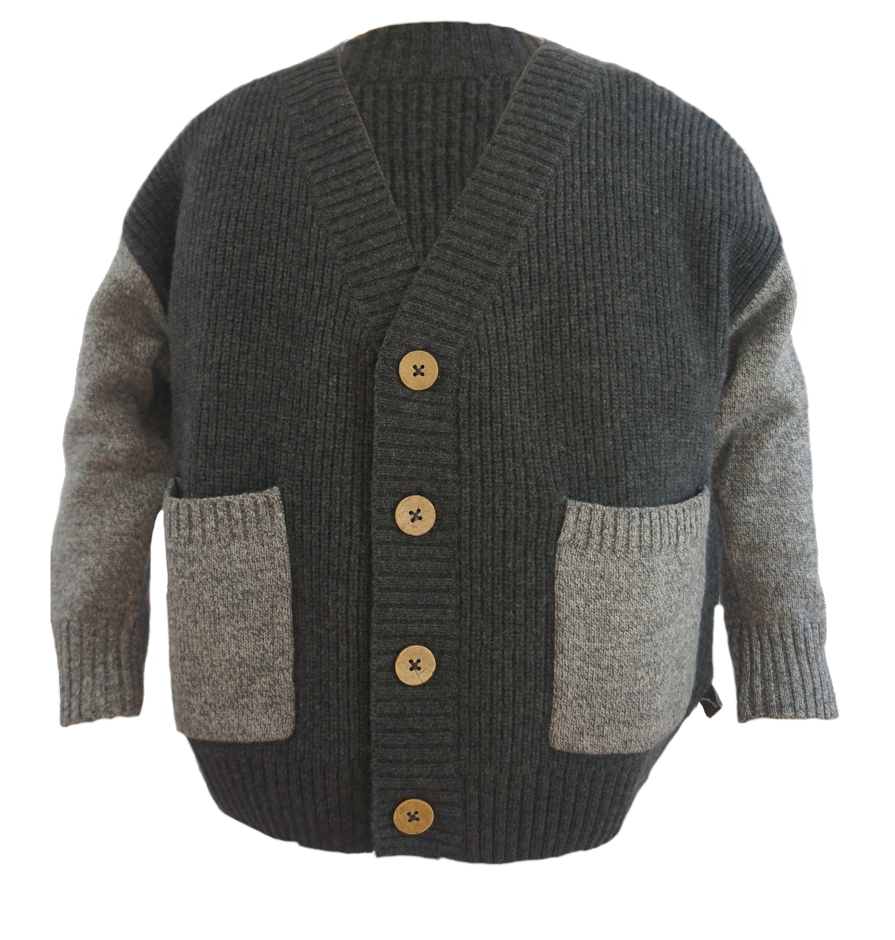 ferocino-Hamburg Cardigan Marco mit Knopfleiste, mehrfarbig, Fronttaschen