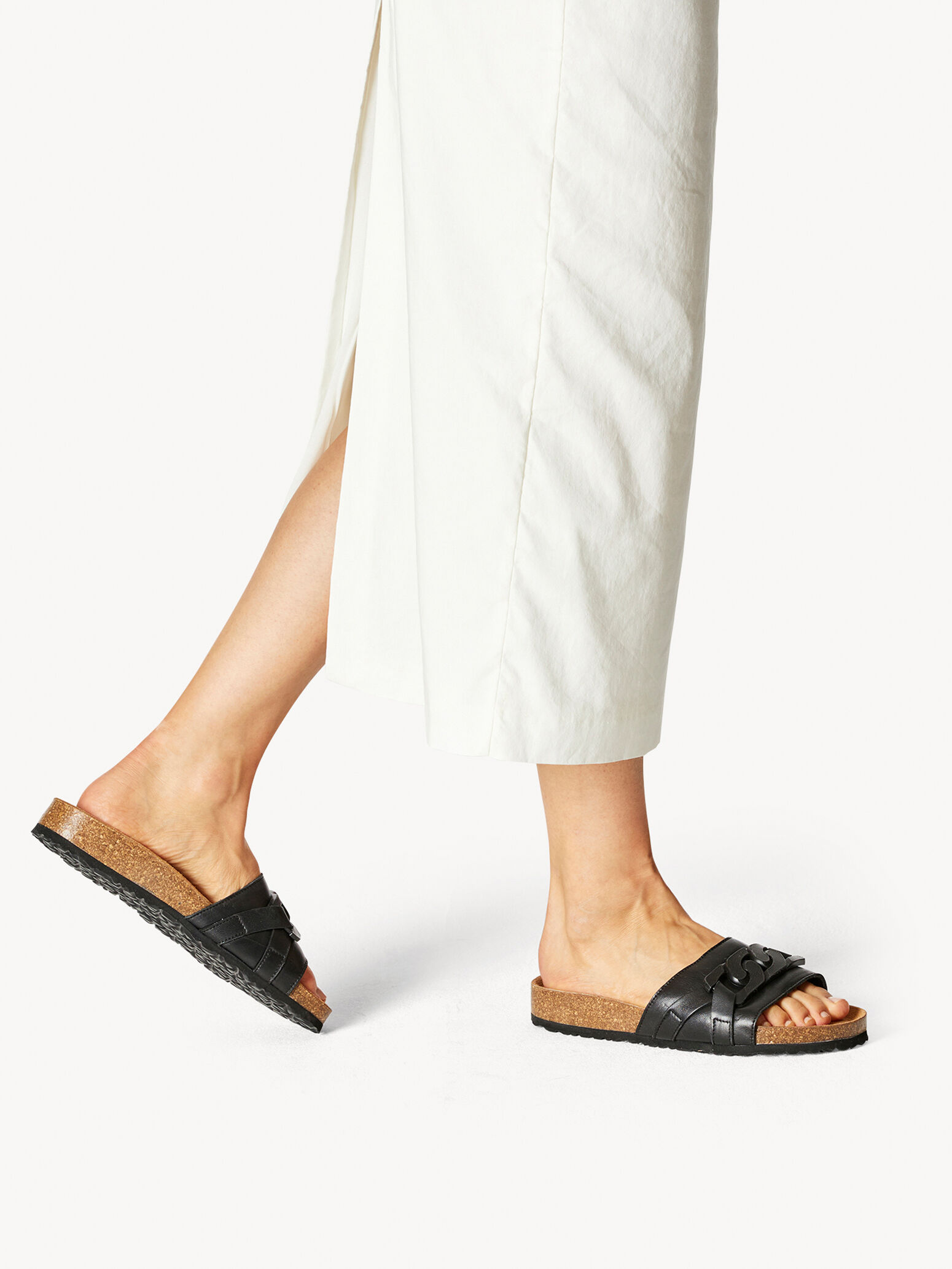 Mule en cuir - noir