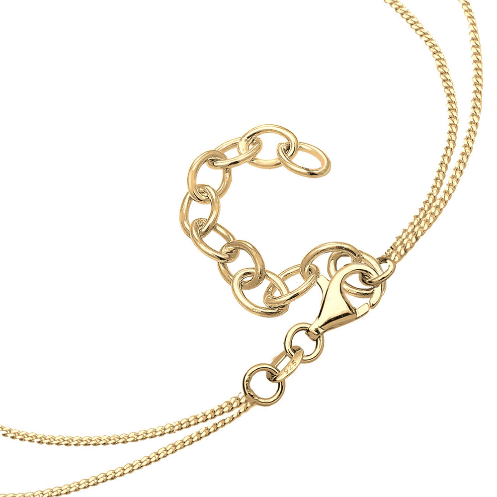 Elli Elli Collier Femme Pendentif Croix Pierre de Lune Layer - (925/1000) Argent collier