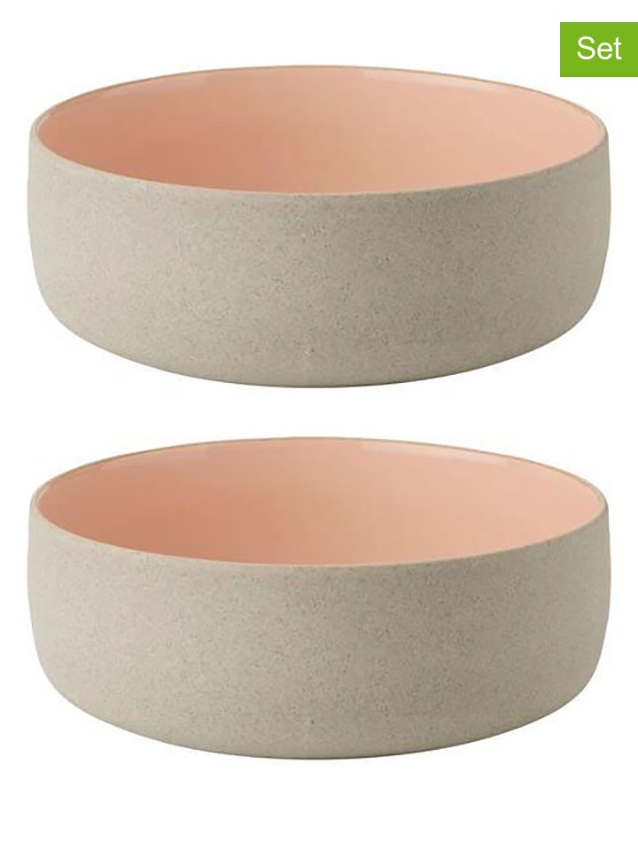 Stelton 2er-Set: Schalen ''Emma'' in Beige/ Rosa - Ø 13,5 cm günstig kaufen onesize