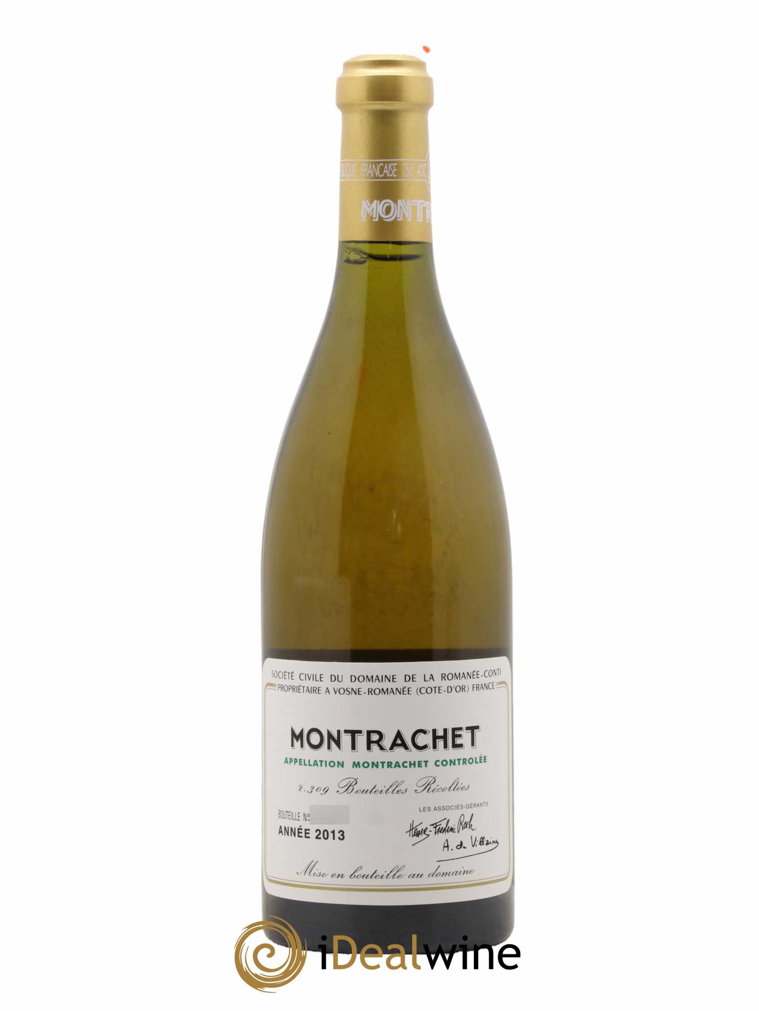 Montrachet Grand Cru Domaine de la Romanée-Conti  2013 - Lot de 1 Bouteille