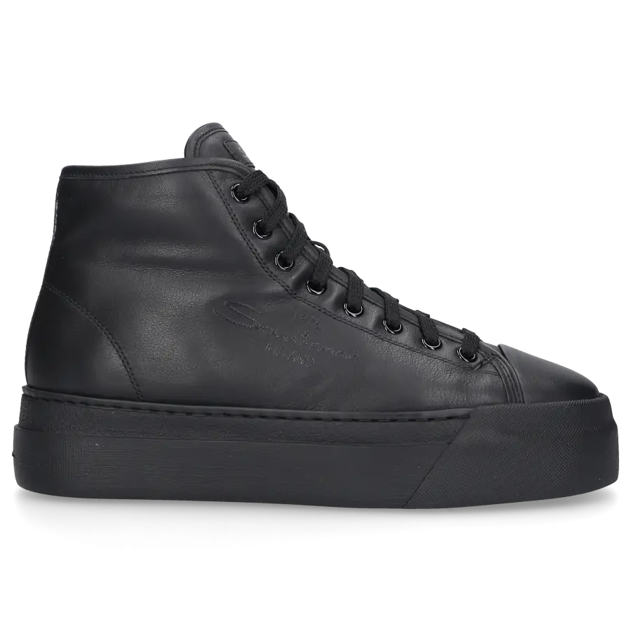 Santoni - Schnürstiefeletten 61155 Kalbsleder - schwarz