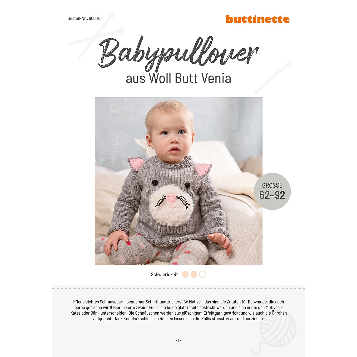 Strickanleitung – Babypullover aus Woll Butt Venia