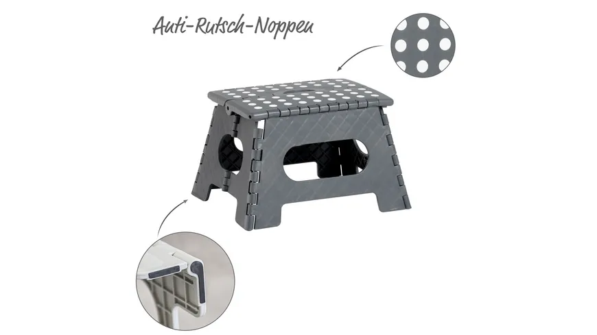 zeller Klapphocker grau