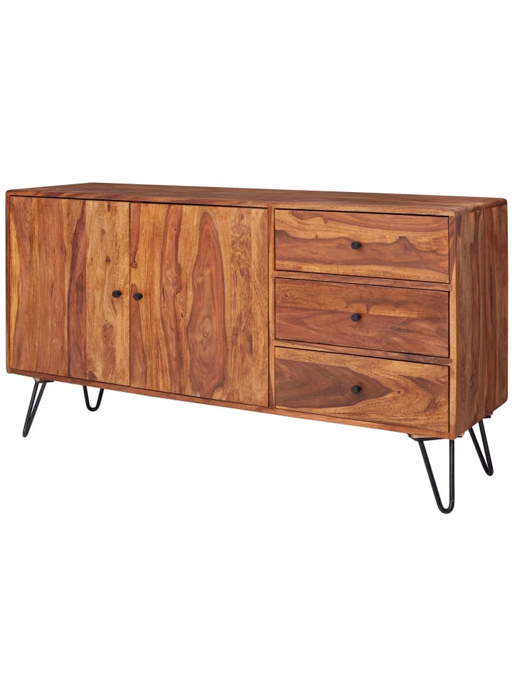 KADIMA DESIGN Sideboard WL5.629 Massivholz 145x75x40 cm Landhaus Kommode, günstig kaufen onesize