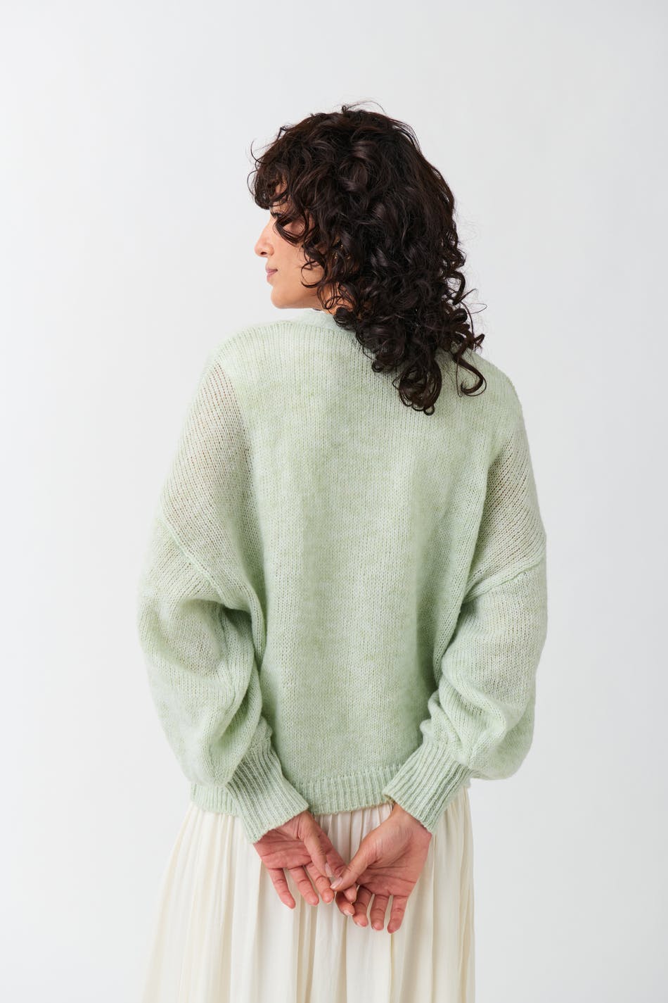 Sheer knitted cardigan