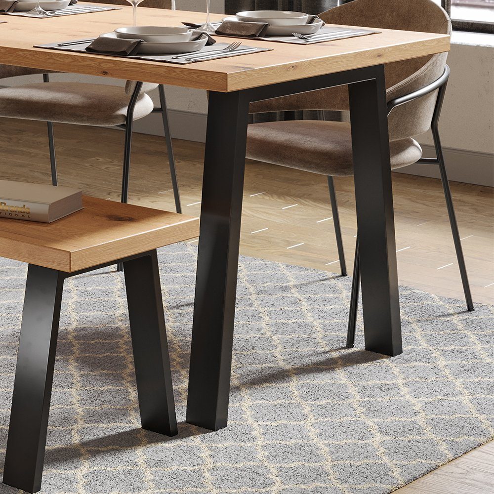 Vicco Tischbein Tischkufen U-Form LOFT 72cm 2-er Set