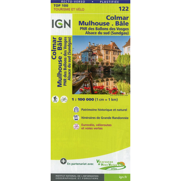 Colmar Mulhouse Bâle 1:100 000 - Karte