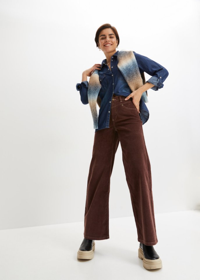 Stretch-Cordhose, Wide