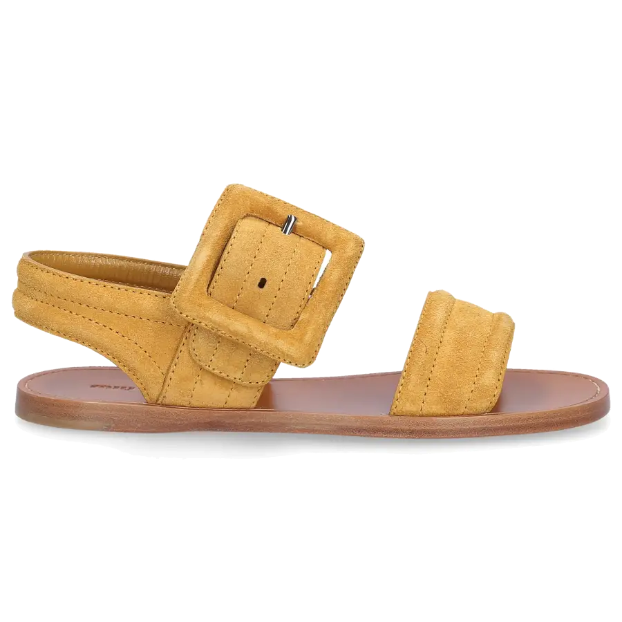 Miu Miu - Sandalen Veloursleder - beige