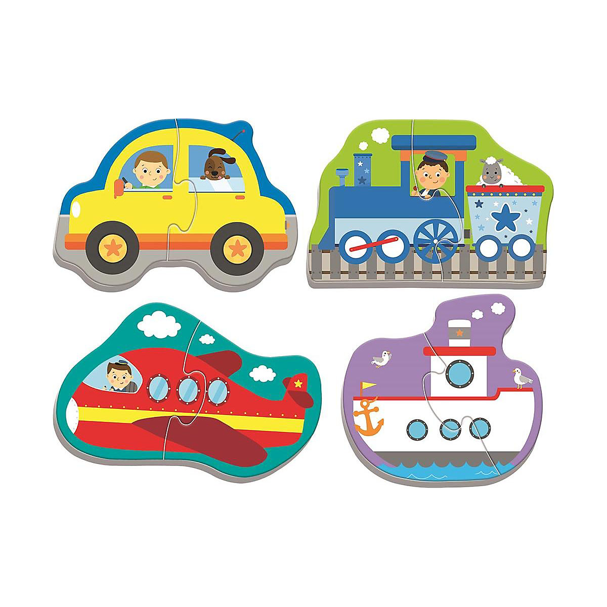 Baby Puzzle - Fahrzeuge (4 x 2 Teile)