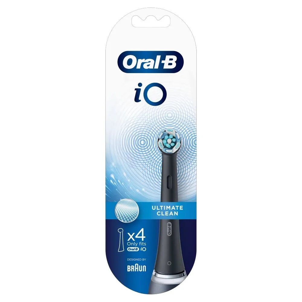 „Oral-B Io Ultimate Clean“ juodos dantų šepetėlio galvutės
