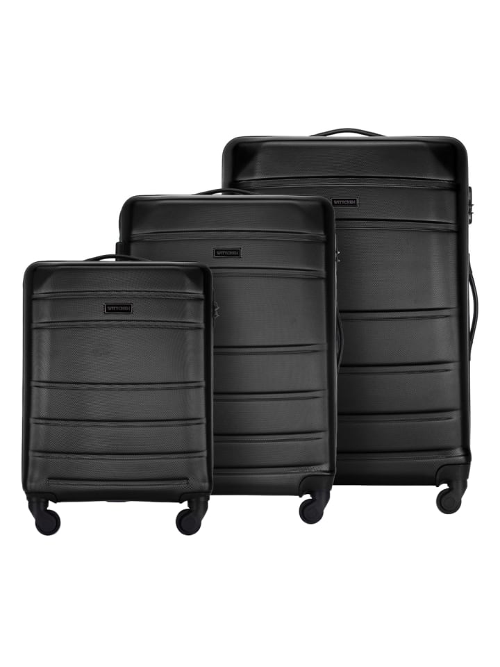Wittchen 3tlg. Koffer Set Globe line Collection in Black günstig kaufen onesize