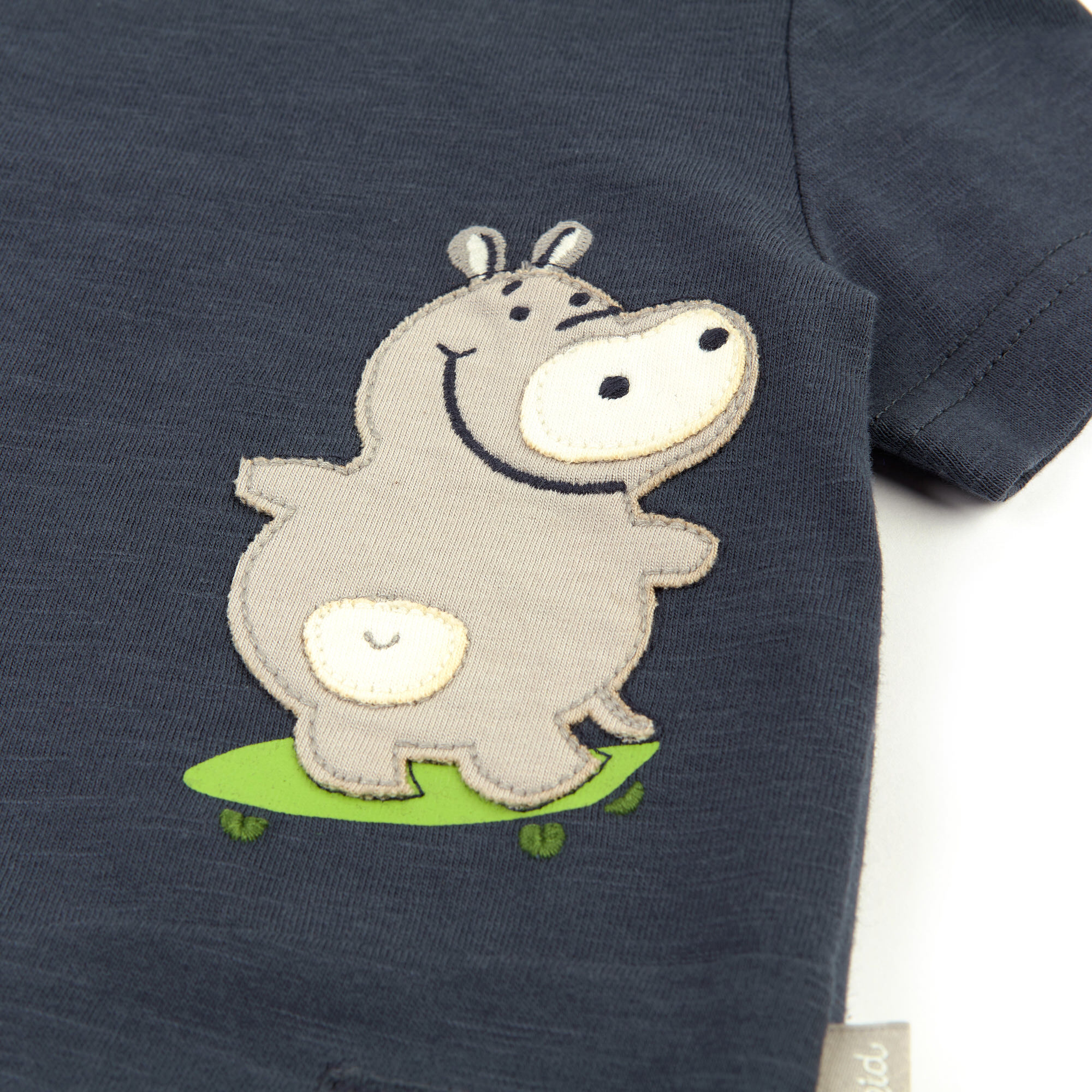 Baby T-Shirt mit Nilpferd Motiv