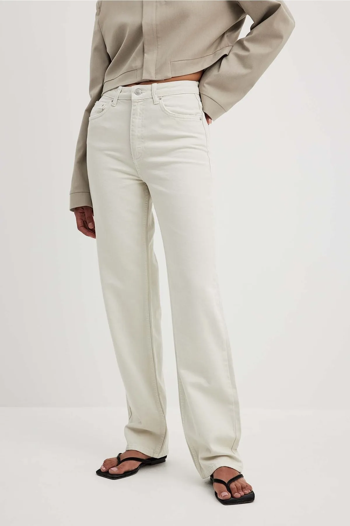 NA-KD  Jeans - Beige - Straight