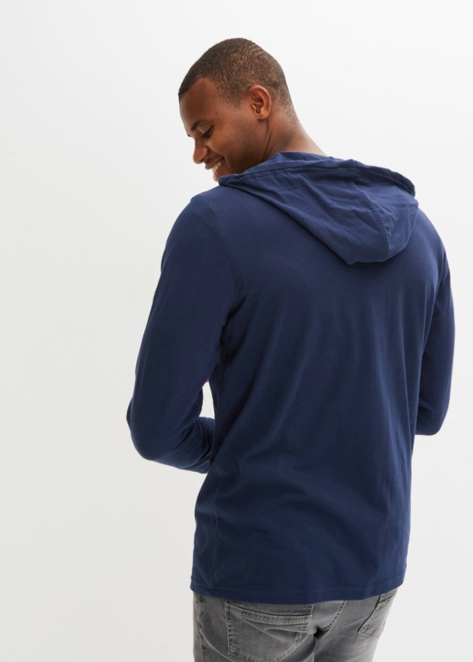 Langarmshirt mit Kapuze aus nachhaltiger Baumwolle