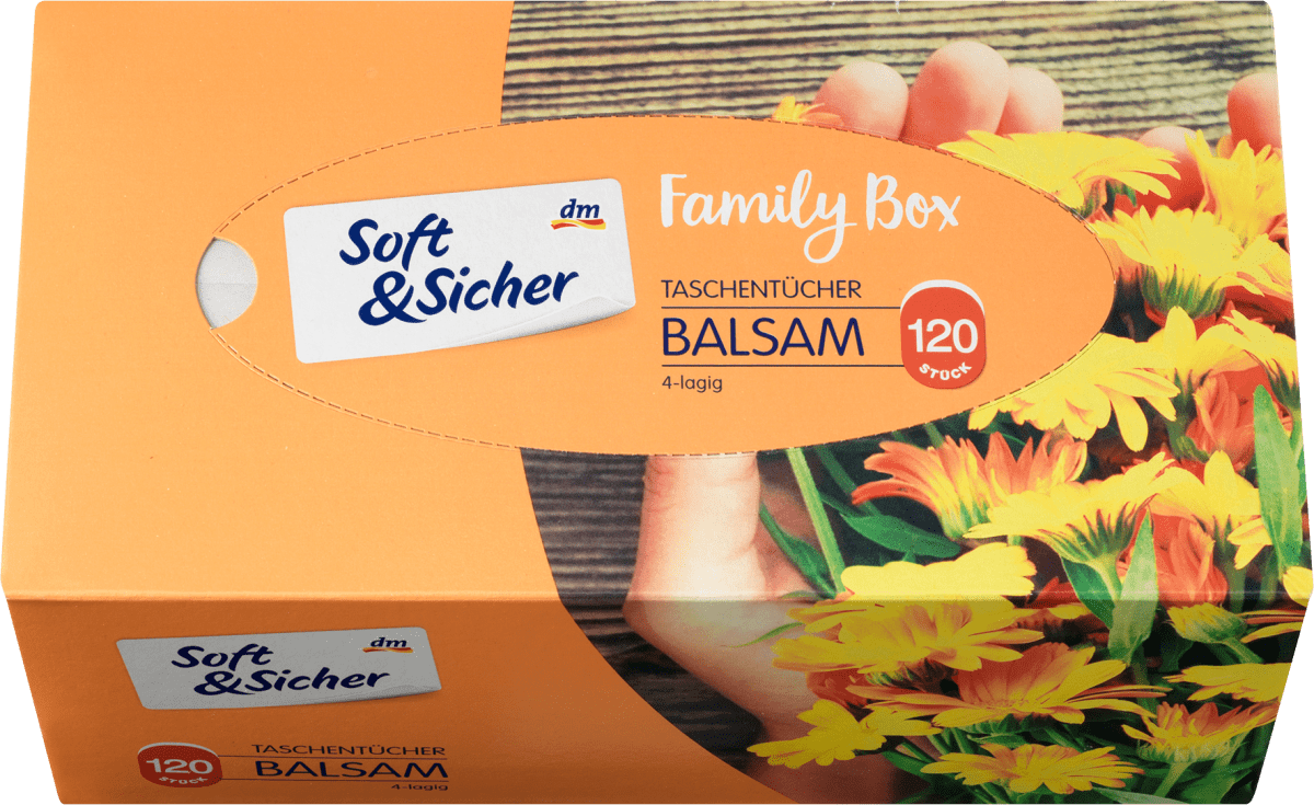 Taschentücher Box Balsam 4-lagig, 120 St