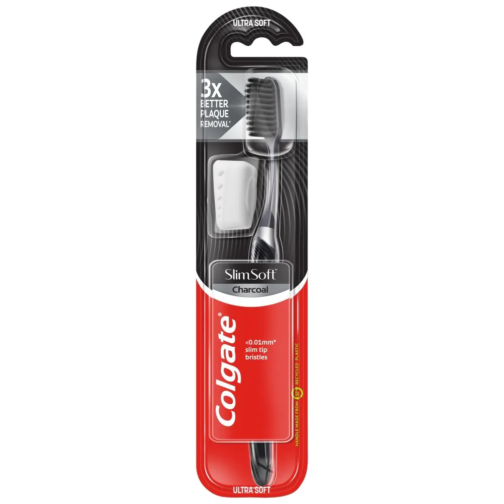 Οδοντόβουρτσα Colgate Slim Soft Charcoal, Μαλακή