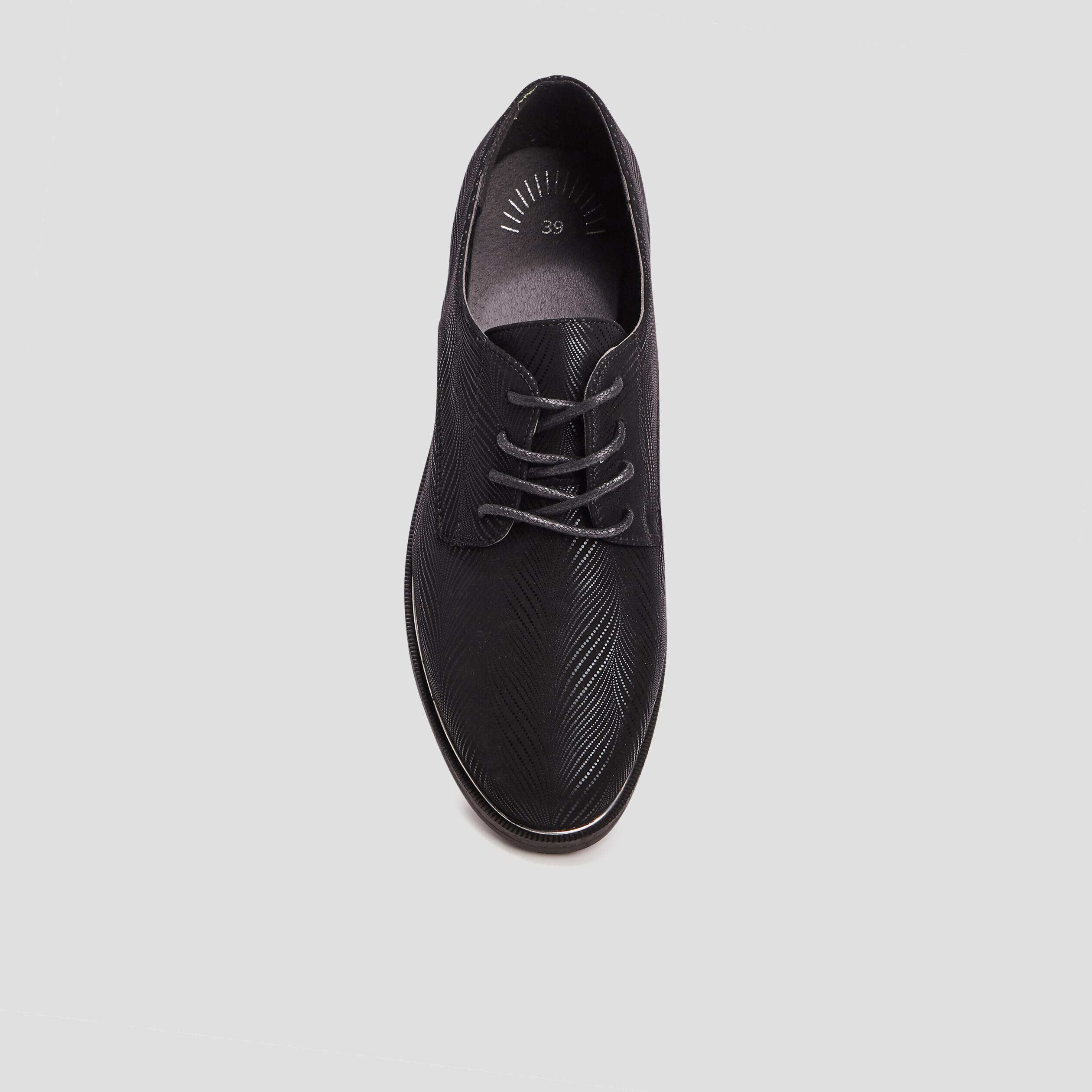 Derbies à lacets noir femme | La Halle