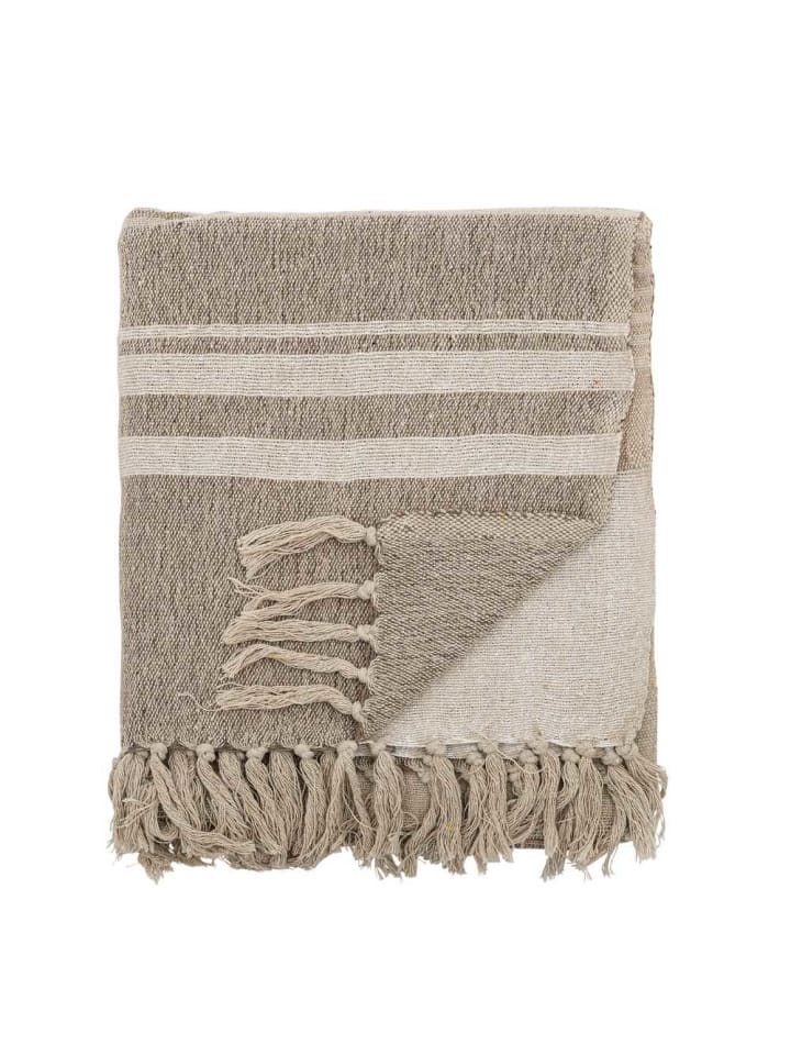 Bloomingville Decke LUGO Braun Beige Streifen 160x130 cm günstig kaufen onesize