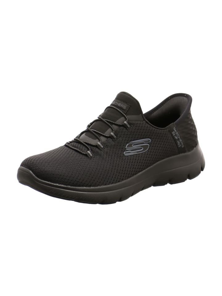 Skechers Sportliche Slipper in Schwarz günstig kaufen