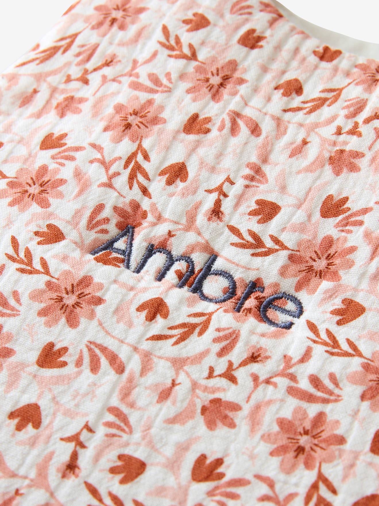 Gigoteuse sans manches personnalisable HAPPY BOHÈME rose imprimé
