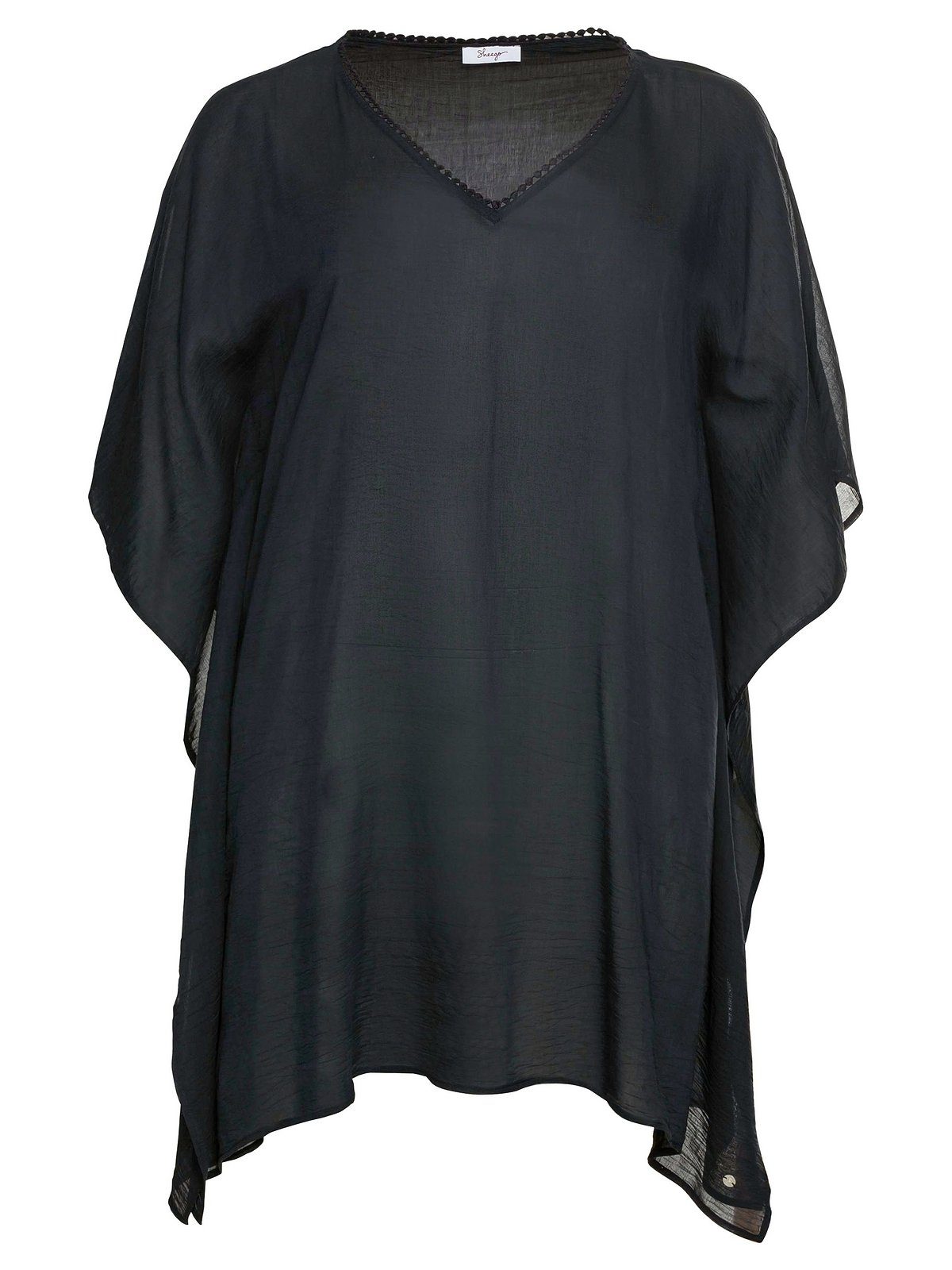 Sheego Longtunika Große Größen im Poncho-Schnitt, leicht transparent