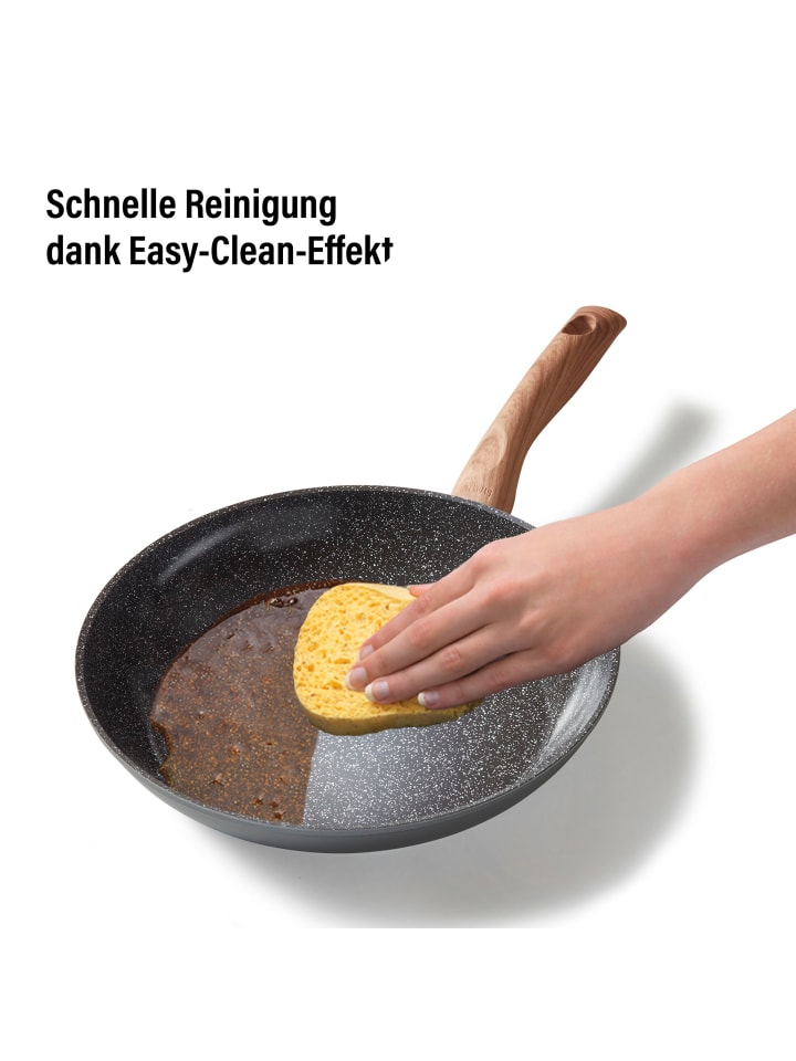 Stoneline Keramik Kochgeschirr-Set 14-teilig | mit Deckeln in Holzoptik günstig kaufen onesize