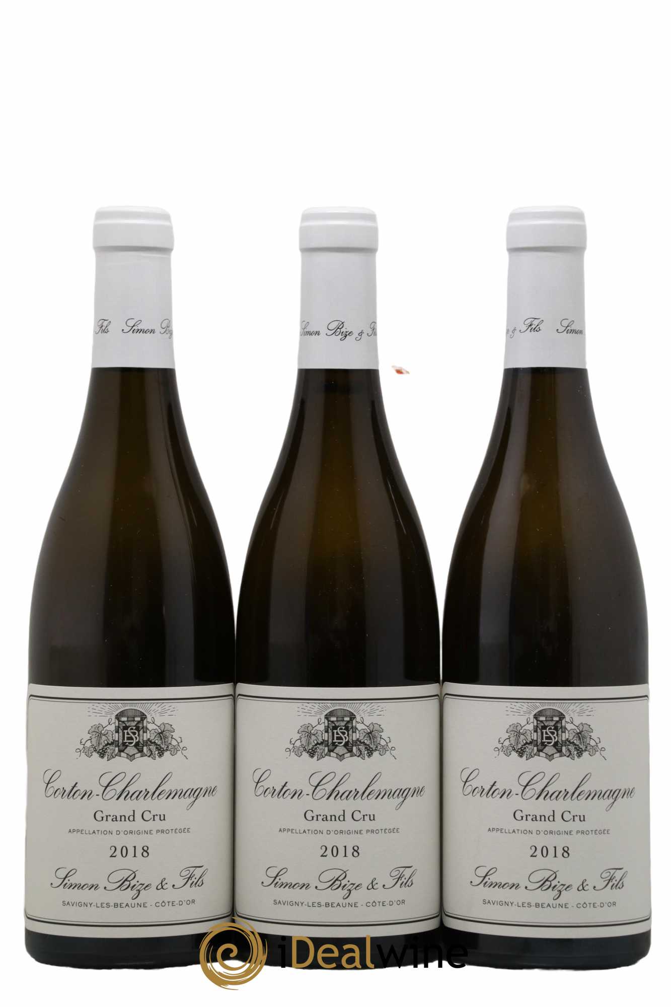 Corton-Charlemagne Grand Cru Simon Bize & Fils  2018 - Lot de 3 Bouteilles