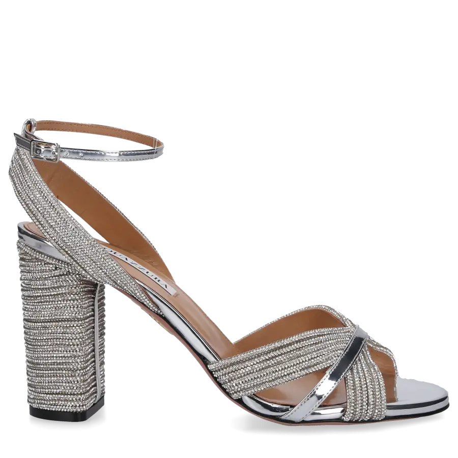 Aquazzura - Sandalen SUNDANCE 85 Kalbsleder - silber