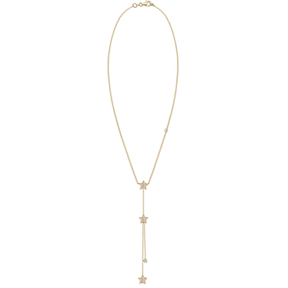 Elli Elli Collier Femme Étoiles Y Forme de Cristal - (925/1000) Argent collier