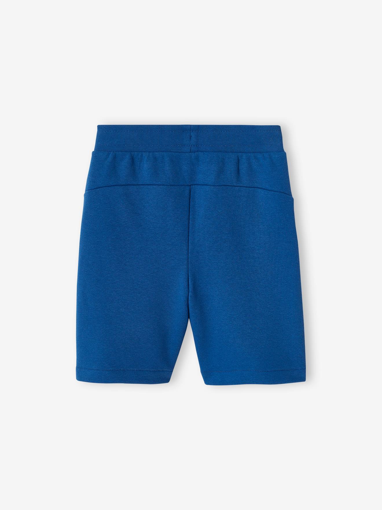 Short sport garçon en molleton bleu roi
