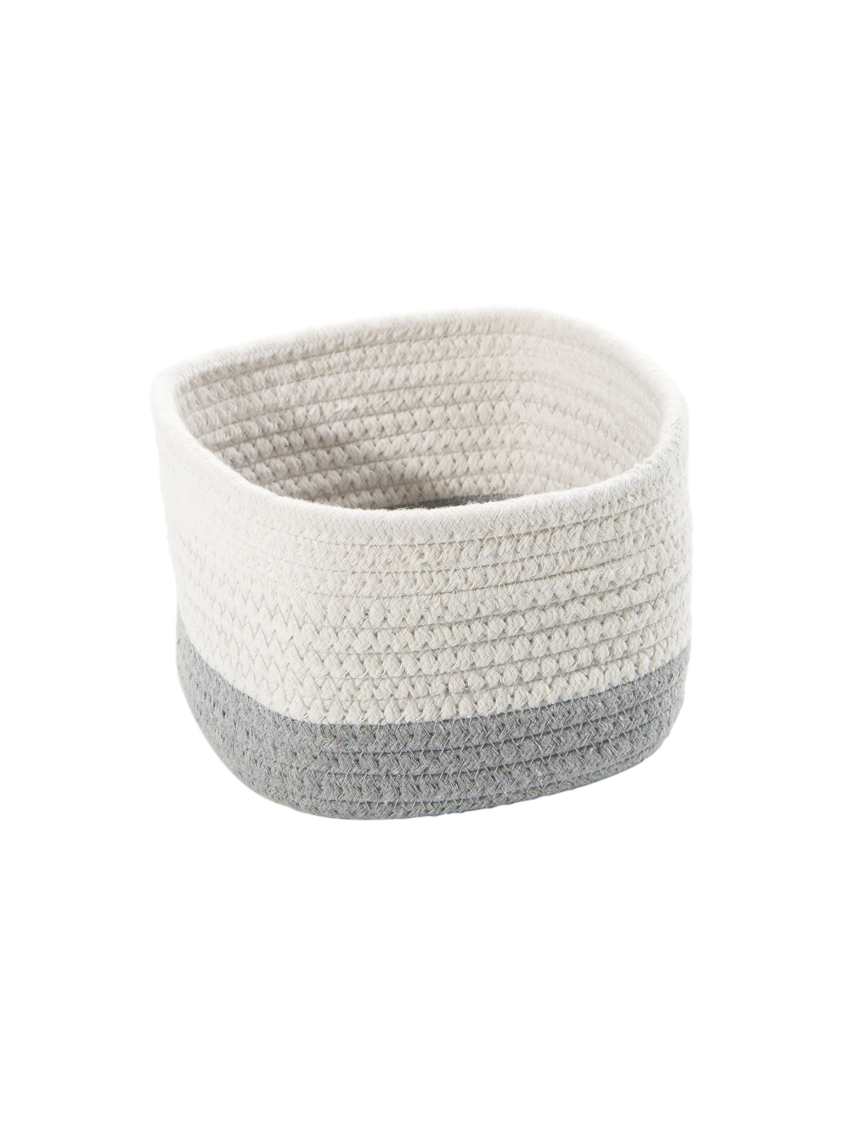Mjonda Korb, Weiss/Beige/Grau