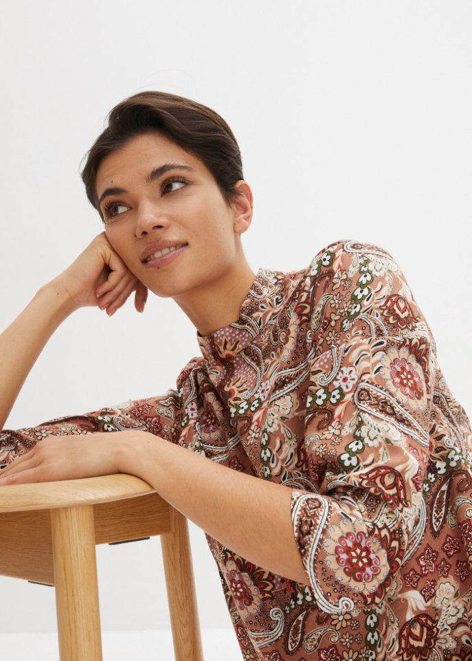 Midikleid mit Paisleymuster in A-Linie