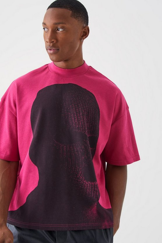 Kastiges Oversize T-Shirt mit Print