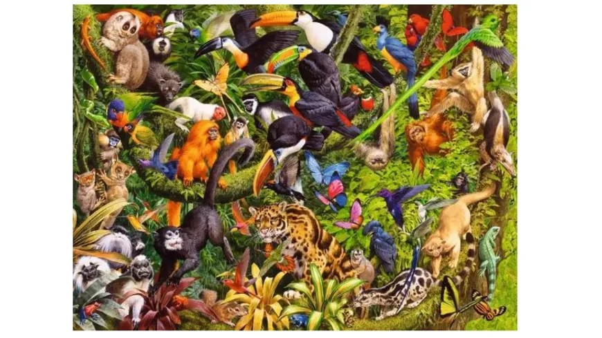 Ravensburger Puzzle - Bunter Dschungel, 200 Teile