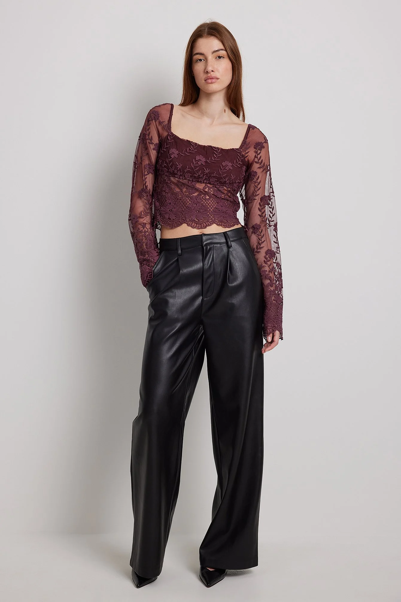Bluse mit Spitzendetail