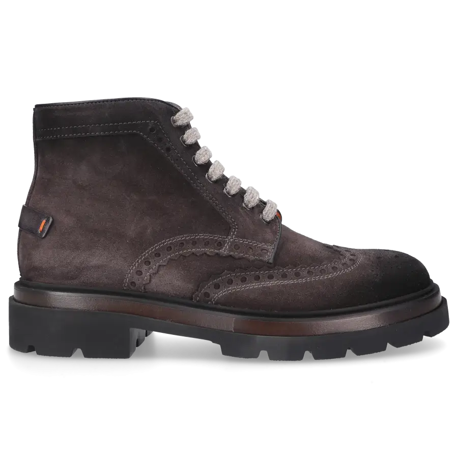 Santoni - Stiefeletten 17684 Veloursleder - grau