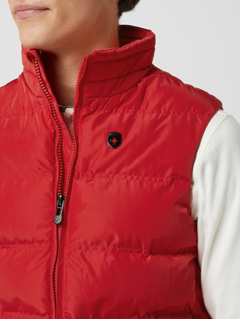 Steppweste mit Label-Applikation Modell 'SNOWDOME VEST' in rot