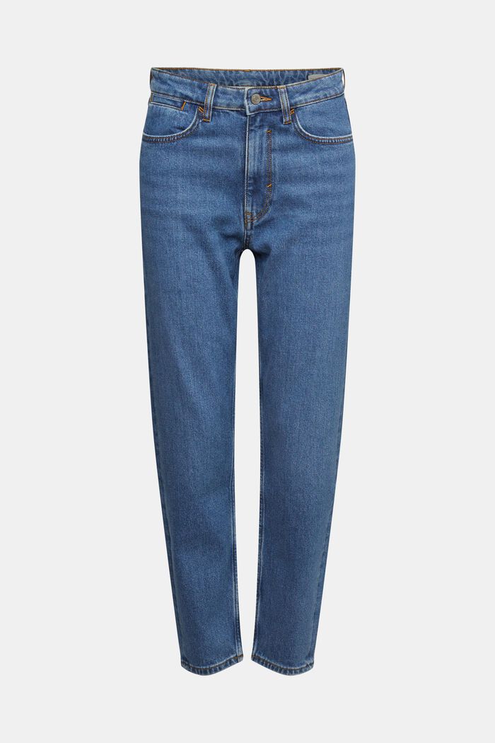 Jeans mit hohem Bund und geradem Beinverlauf