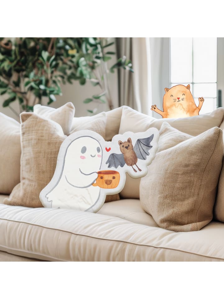 Mr. & Mrs. Panda Kissen Kuscheltier Gespenst Kaffee ohne Spruch in Weiß günstig kaufen